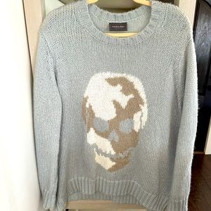 Wooden Ships Camo Skull Knit Sweater Small/Medium